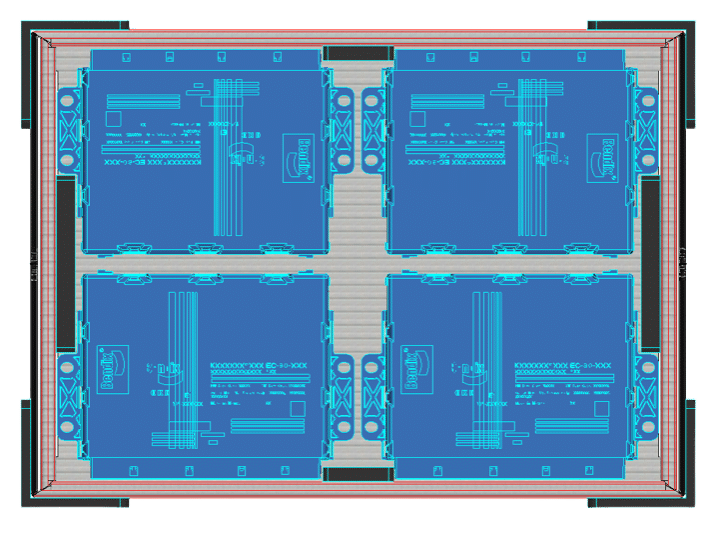 Blueprint layout showing detailed electrical and structural specifications for efficient design.