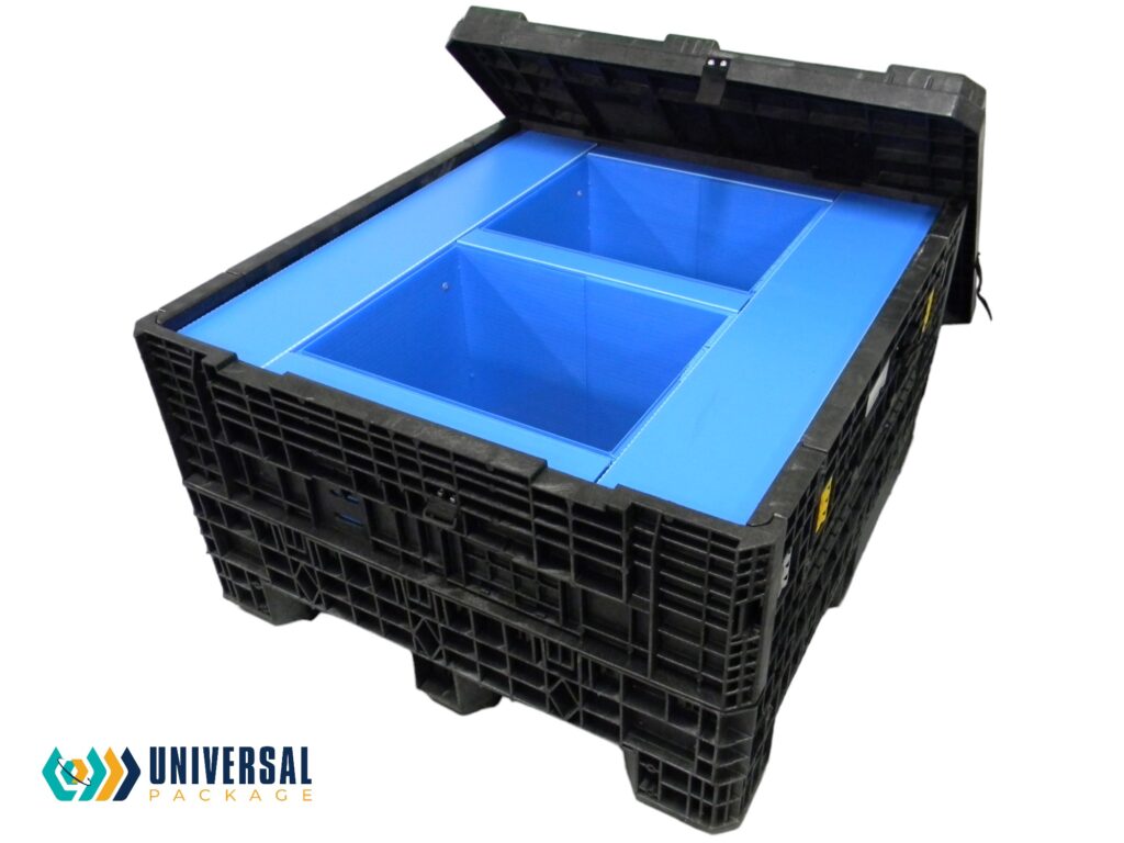 Large Partition container void fill packaging solution concept