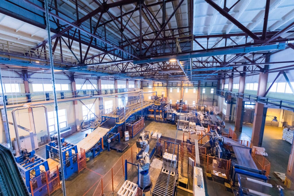 Factory workshop interior and machines Work in progress (WIP) concept