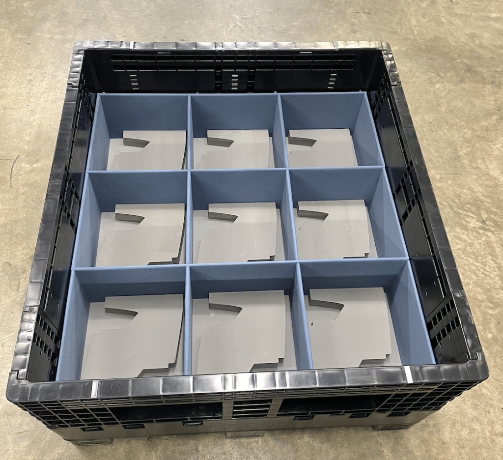 Modular storage box with multiple compartments for easy organization.