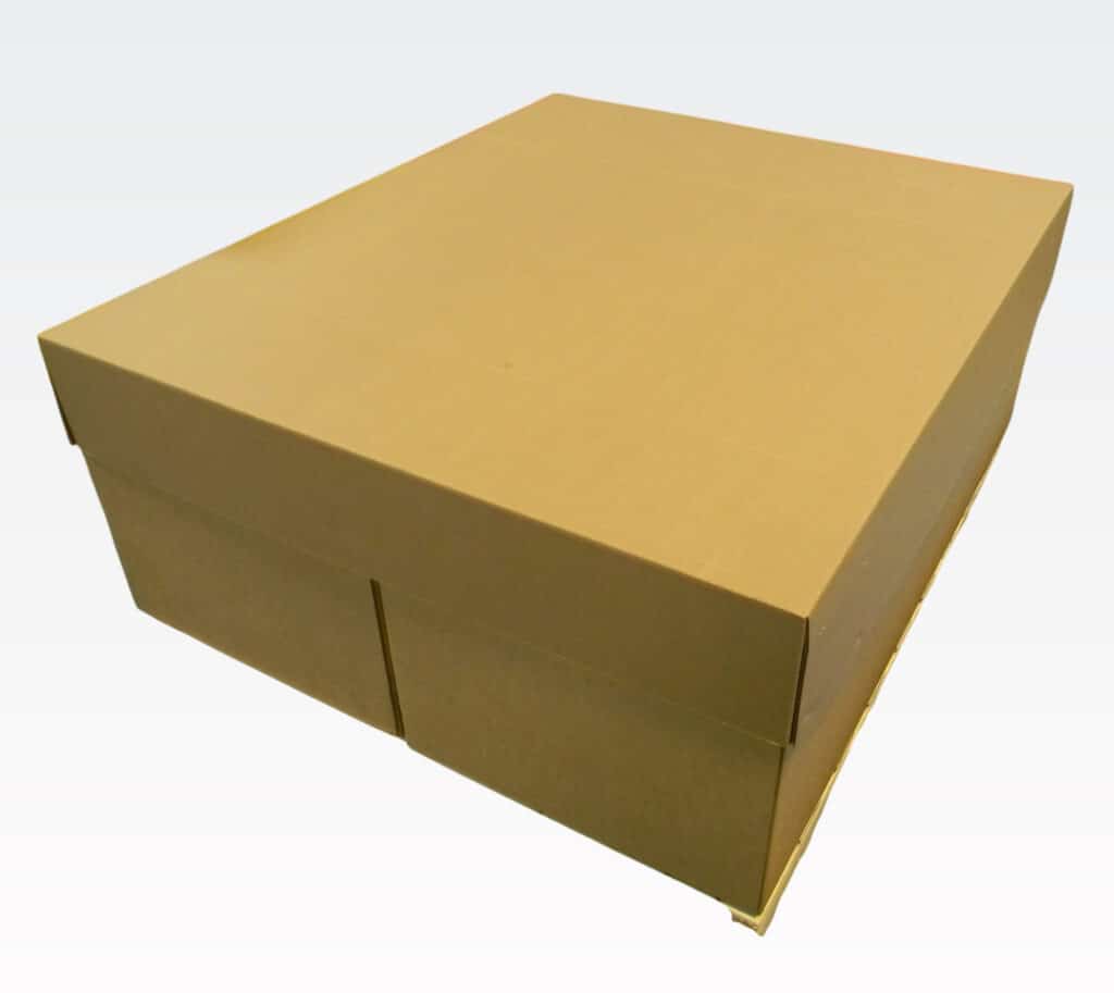 Sturdy cardboard box for shipping, storage, and organization needs.
