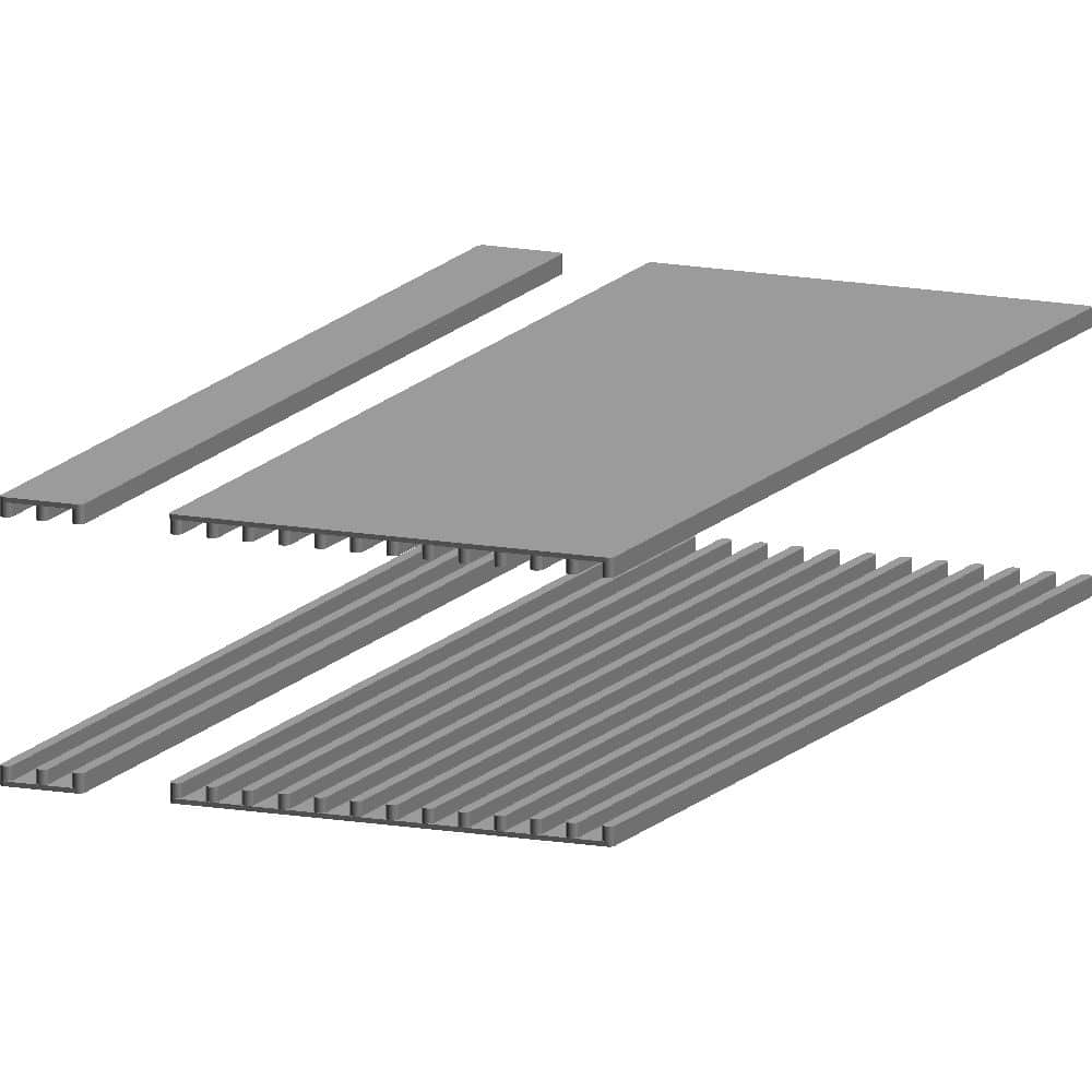 Flat plastic parts displayed in various shapes for versatile applications.