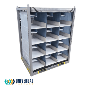 Efficient storage shelf system with multiple compartments for organized item display.