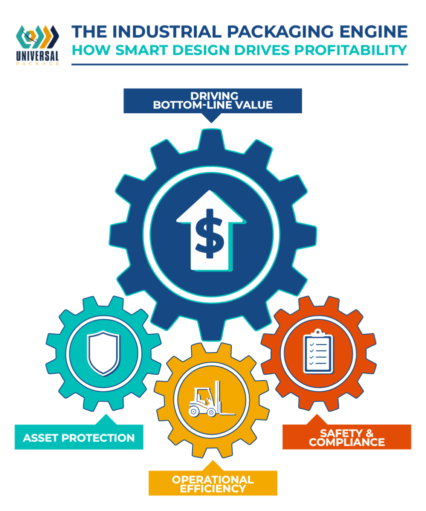 Smart industrial packaging design enhances profitability and ensures asset protection and compliance.