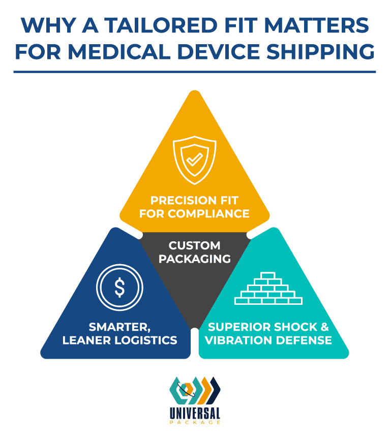 Tailored fit is essential for safe medical device shipping and compliance.